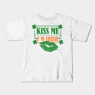 Kiss me I'm Irish Patricks Day Kids T-Shirt